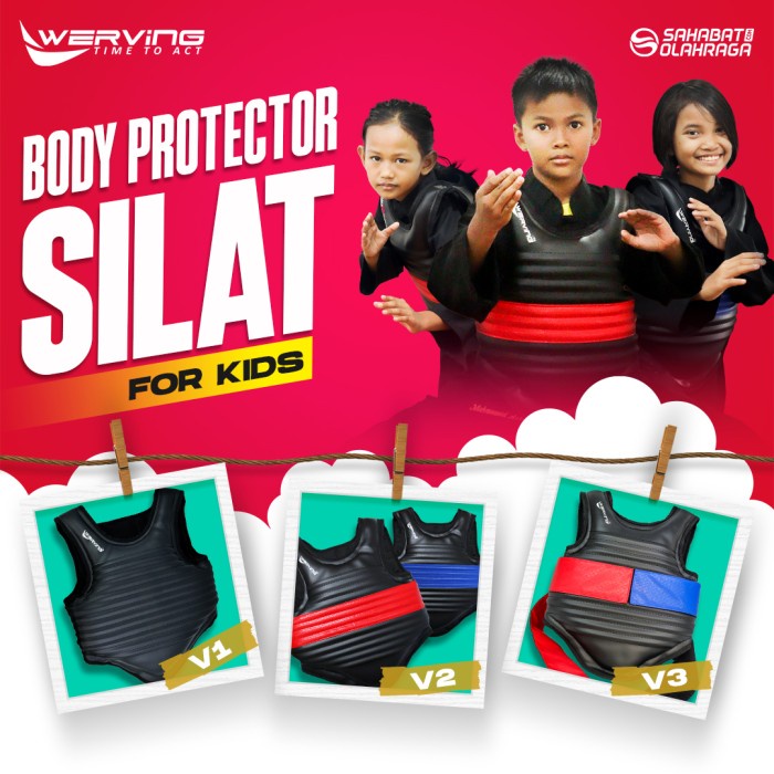 Terlaris Body Protector Silat Werving Anak , Pelindung Badan Silat