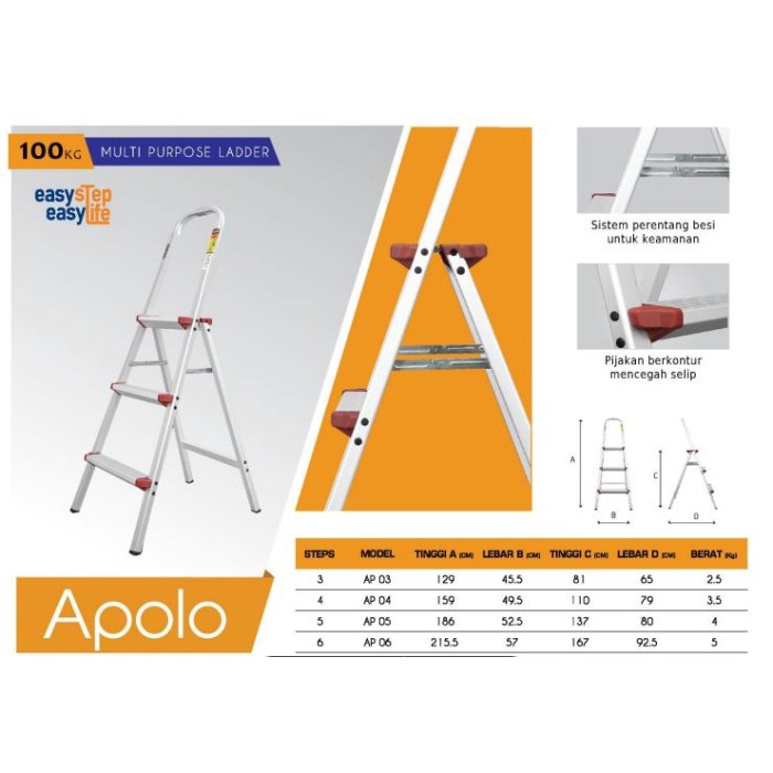 Tangga Aluminium Fortuna Apollo Ap-04