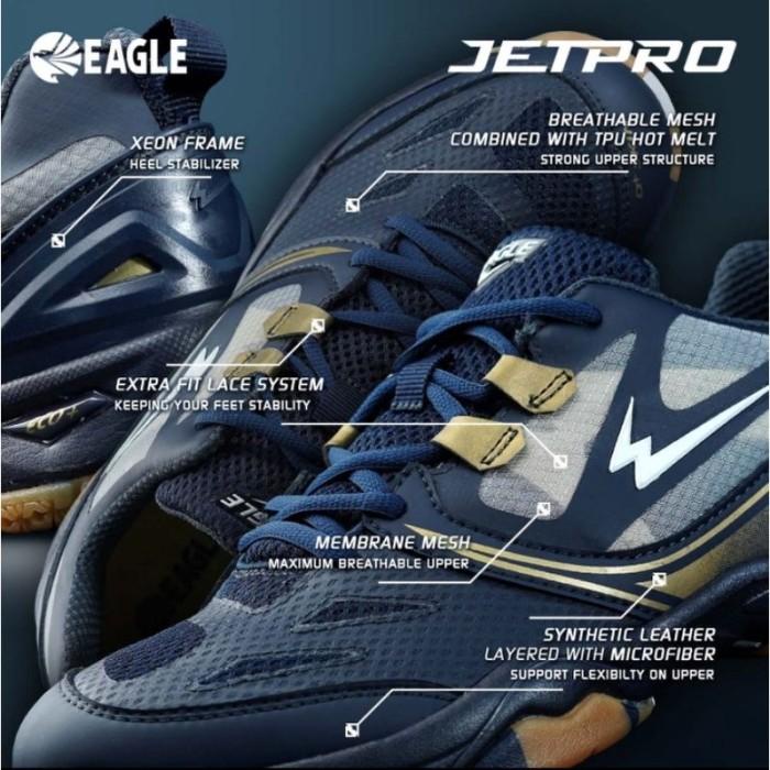 Eagle Jetpro Jet Pro Sepatu Badminton Bulutangkis - Original