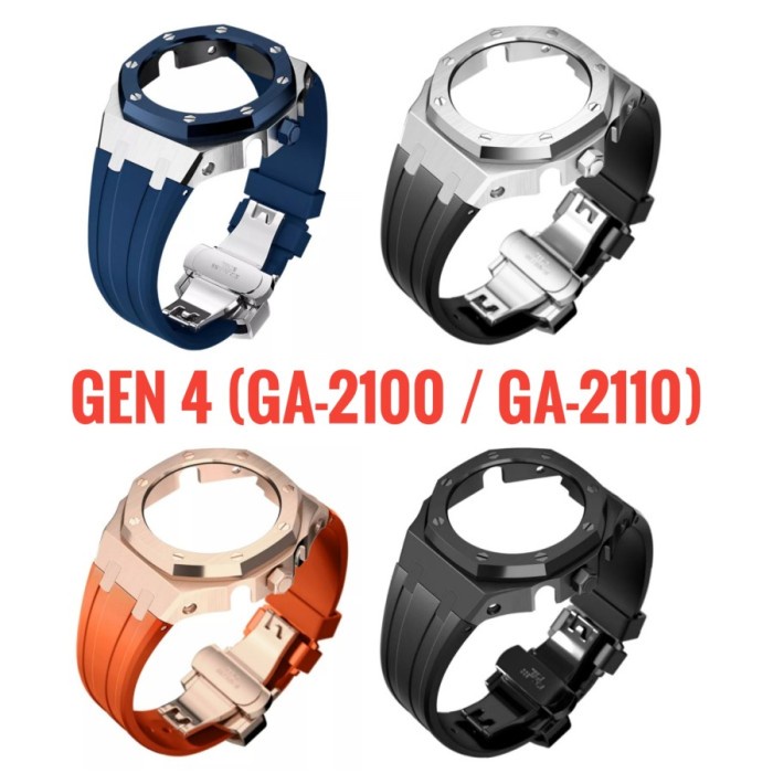 Gen 4 Case GSHOCK GA-2100 GA-2110 Casio Oak Gshock Mod SILVER HITAM