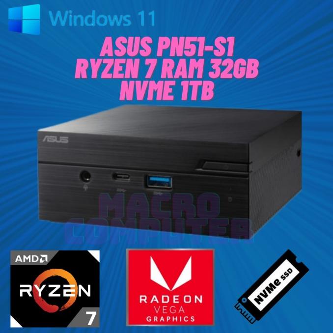 MINI PC ASUS RYZEN 7 5700U FULLSET +RAM +SSD +WIN 11 | ASUS PN51-S1
