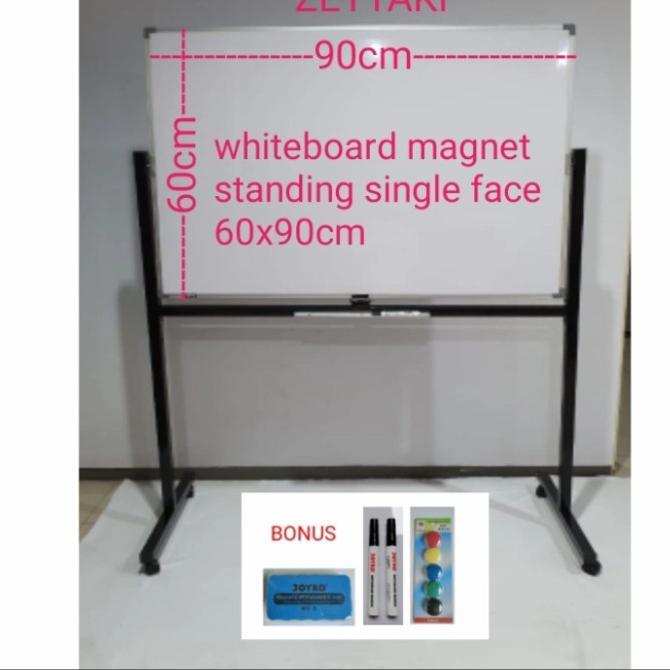 

Papan Tulis Whiteboard Standing Magnet Single Face Zettaki 60X90Cm
