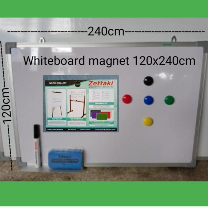 

Papan Tulis Whiteboard Magnet Gantung Single Face Zettaki 120X240Cm