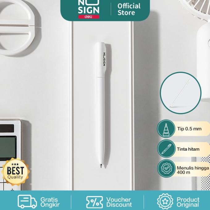 

Nusign Gel Pen / Pulpen Gel Putar 0.5Mm Tinta Hitam Bahan Abs Ns552