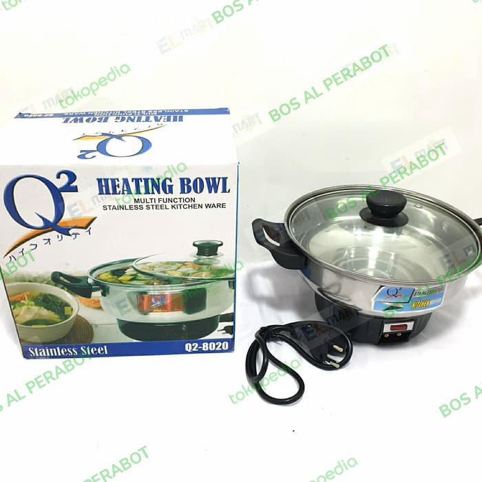 New Panci Listrik Serbaguna Heating Bowl Stainless Q2 2
