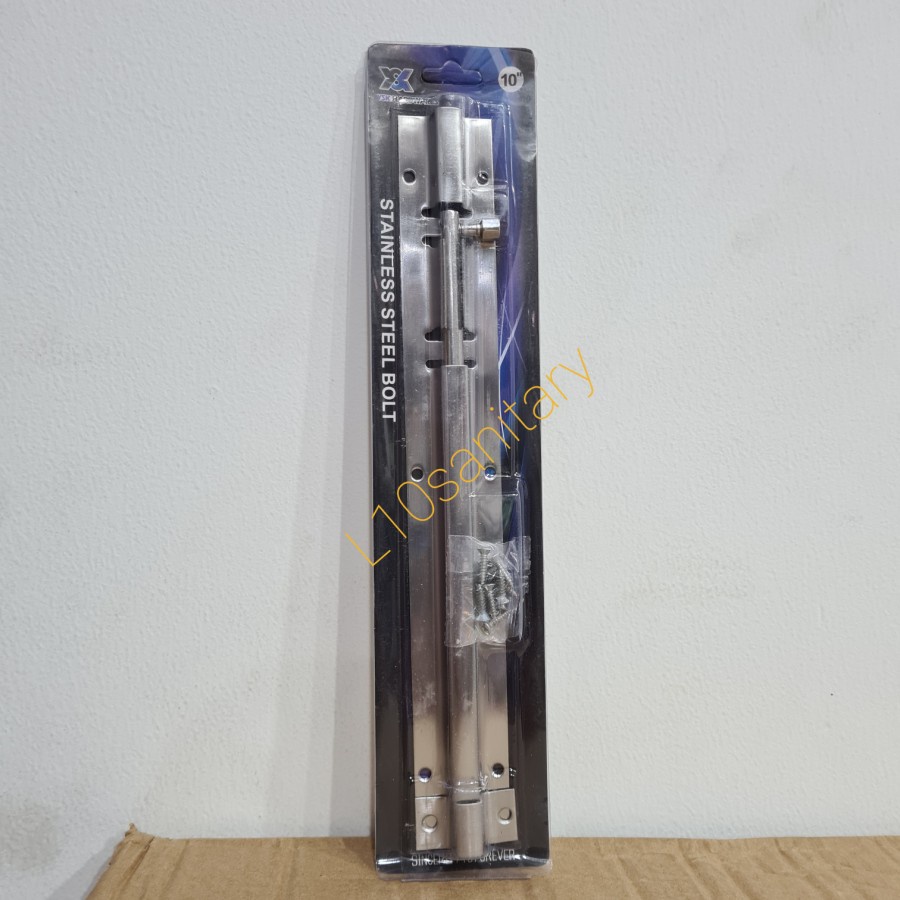 grendel pintu stainless 10" inch murah slot pintu panjang 10 inch 25cm