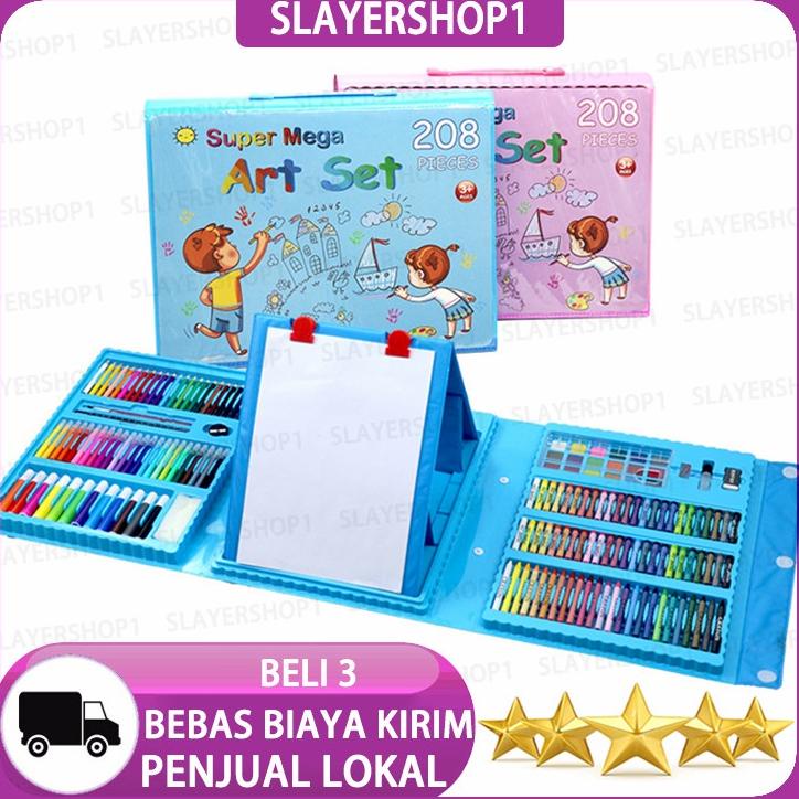

Slayershop CRAYON SET KREATIF 208 IN 1 MEWARNAI MENGGAMBAR MELUKIS ANAKANAK EDUKATIF