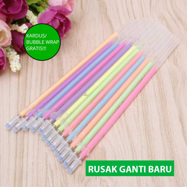 

(BISA COD!!!) OOTDTY Pulpen Gel Warna 0.7mm Refill Neon Pastel Metal Glitter 48 PCS - OGP48