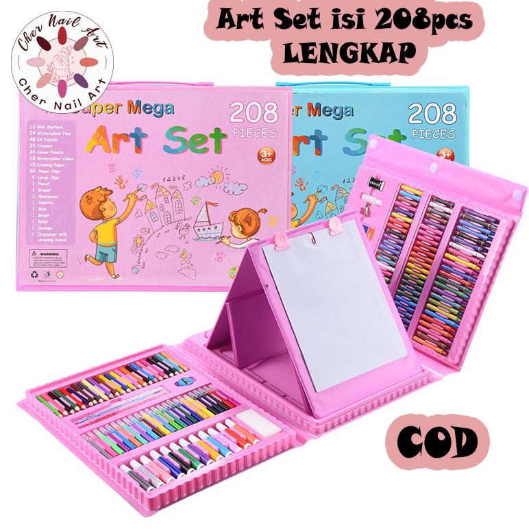 

Crayon Set isi 208 Pensil Warna Colouring Set isi 208pcs LENGKAP Krayon Mewarnai Anak Pensil Warna Perlengkapan Mewarnai Lukis