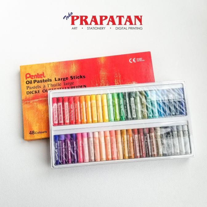 

Crayon Pentel / Oil pastel Large stick 48 warna