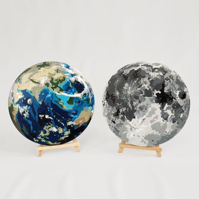 

DIY Paint by Number Kit : Bundle Set Bumi & Bulan