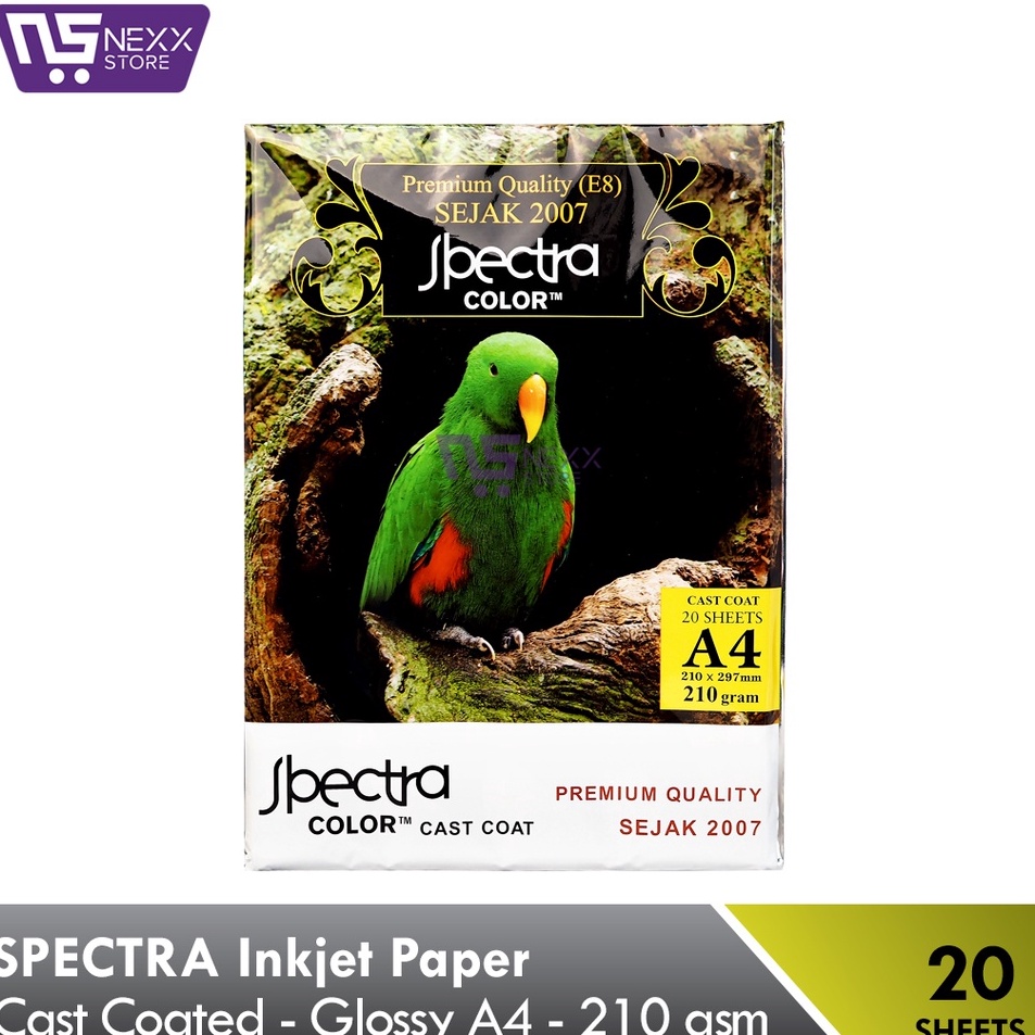 

[KODE PRODUK MCHBR5778] SPECTRA Cast Coated Inkjet Paper Glossy A4 210 gsm