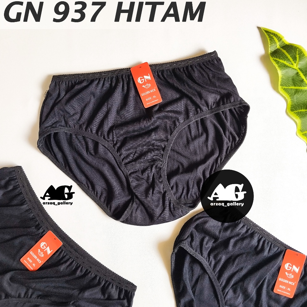BEST SELLER|| 6 Pcs - CD Golden Nick HITAM | Celana Dalam Wanita / Cd Wanita / Cd Golden Nick / Cela