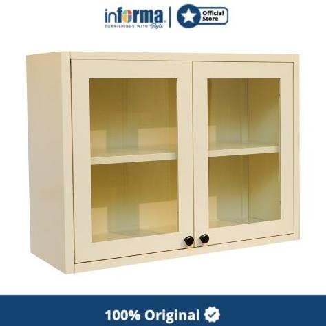

Informa - Scott Kabinet Dinding Dapur Dengan 2 Pintu Kaca - Putih