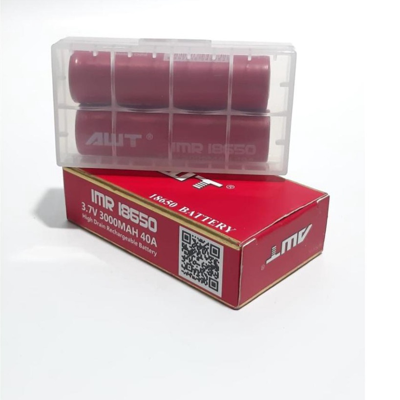 Terbaik  Baterai Cas Type IMR18650 LITHIUM 3.7volt - 3000mAh Isi 2pcs Bonus Box .. ..