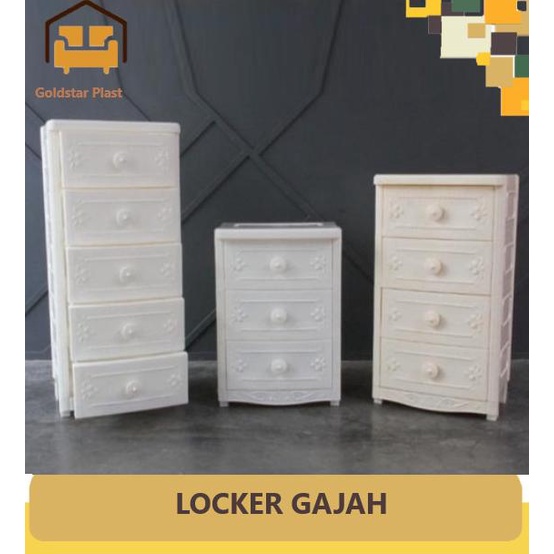 

Lemari Drawer 5 Susun Classic | Lemari Laci Serbaguna | Locker Gajah