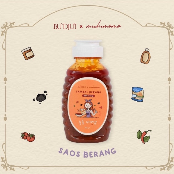 

Oke Price SAMBAL BU DJUI Saos Berang BBQ Arang x Michimomo 09Z