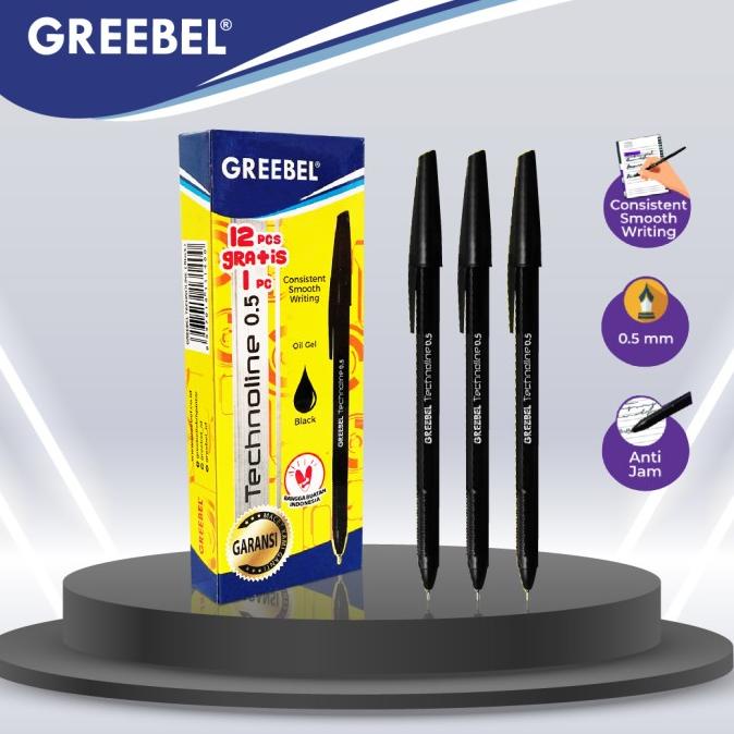 

Greebel Ballpen Ballpoint Technoline 0.5 Black (12+1)