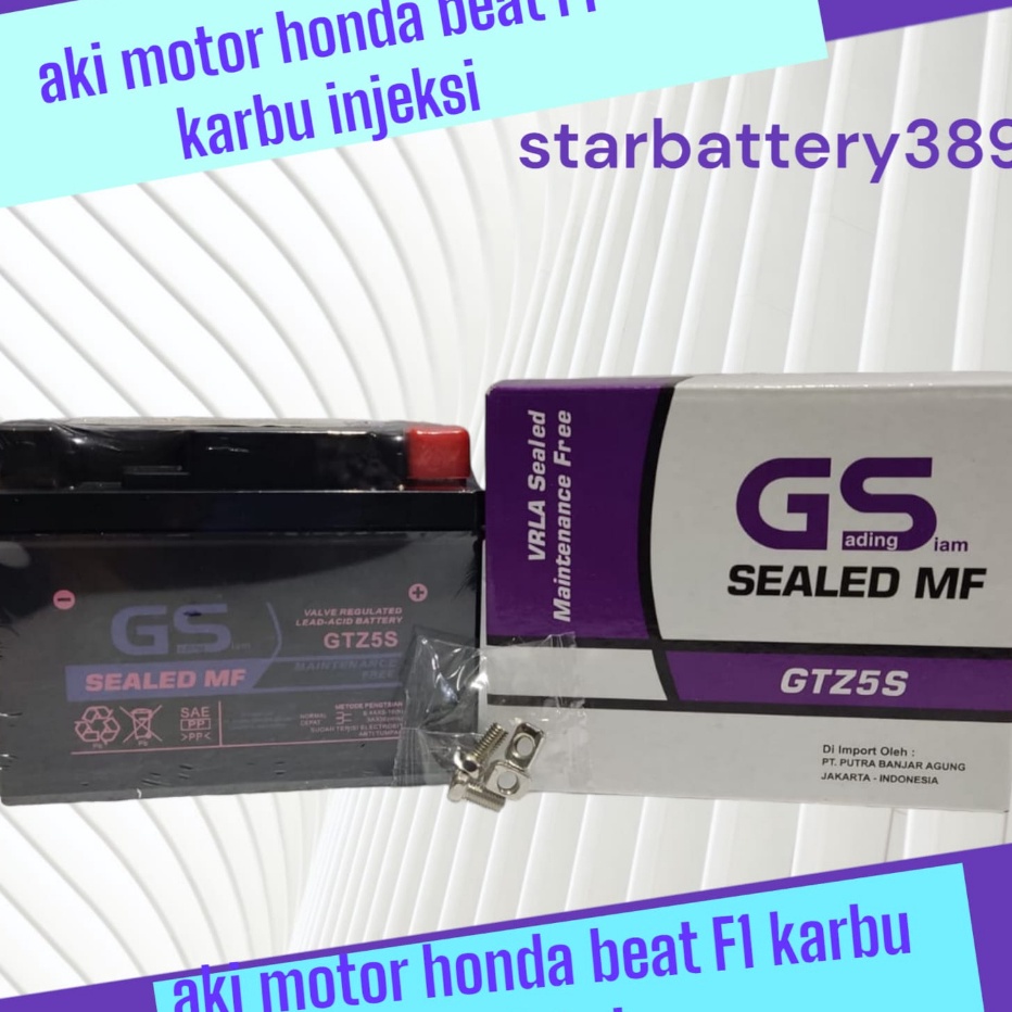 Aki Motor Jupiter Z1 + Jupiter Z (2010 keatas) GTZ5S Aki Kering MF Jupiter Z1+Jupiter Z New