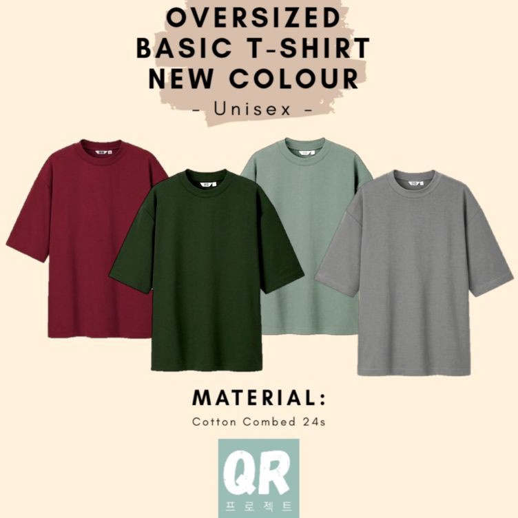 Best Product TD9ZJ KAOS POLOS OVERSIZE UNISEX COTTON COMBED 24S PREMIUM OVERSIZED TSHIRT NEW COLOUR 