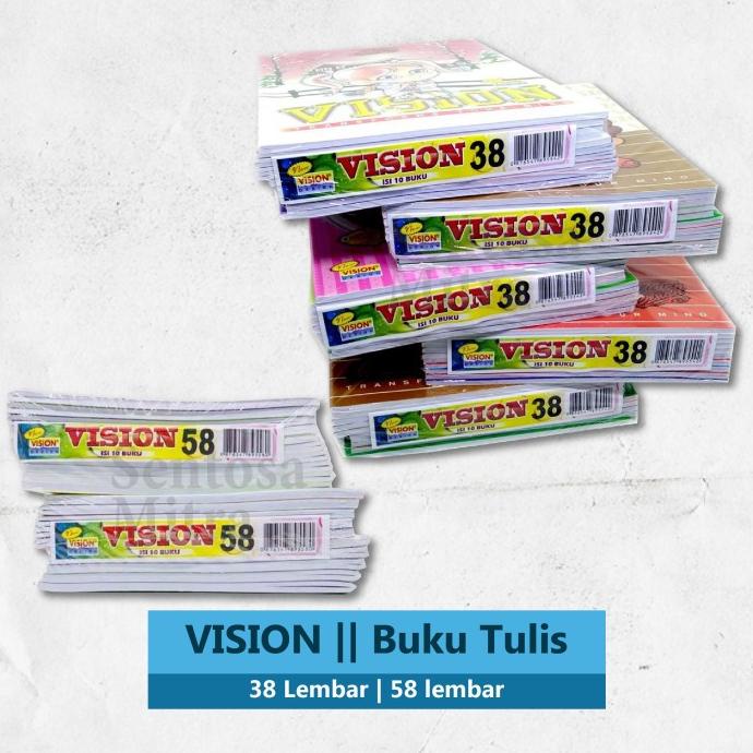 

Buku Tulis Vision 38 & 58 Lembar 1 Pak 10Pcs