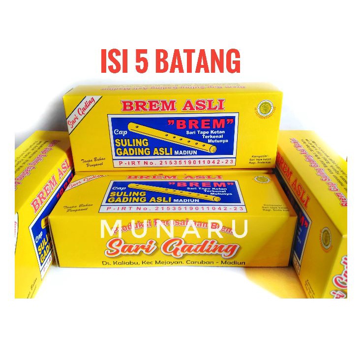 

[KODE PRODUK DFTRU7196] Brem Madiun isi 5 Cap Suling Gading