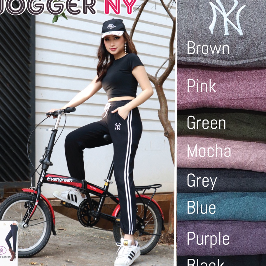 ❤[PROMO ⚡ALE]❤ Jogger NY / Jogger New York / celana jogger wanita / Jogger Import