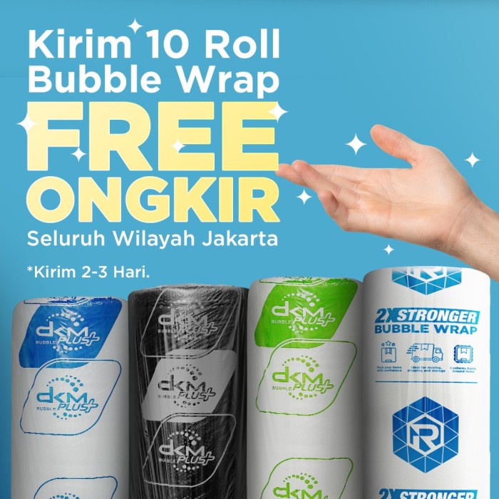 

Bestseller Plastik Bubble / Bubble Wrap 125Cm X 50M Dkm+ Premium Murah