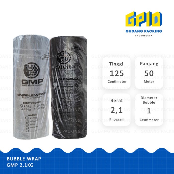 

Bestseller (Gosend/Grab) Gmp - Bubble Wrap Warna Hitam / Bening / Merah / Biru