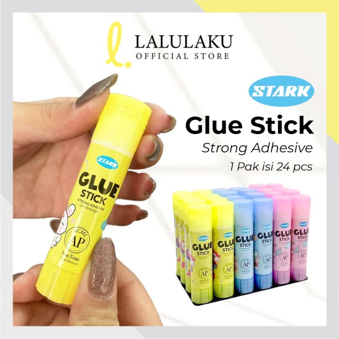 

Terlaris Lem Stik Kecil / Glue Stick Fancy / Lem Kertas Non Toxic (Isi 24 Pcs)