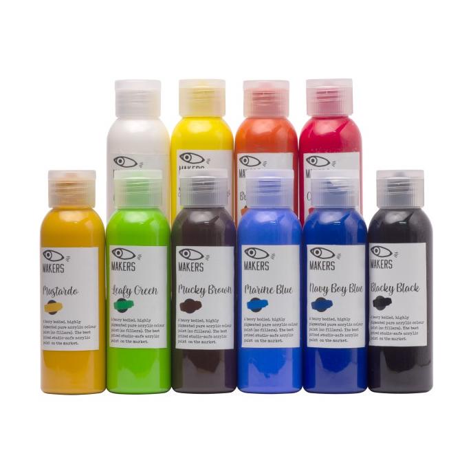 

Acrylic Paint Set of 10 100 ml by MAKERS
