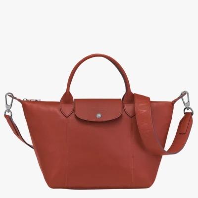 Original Longchamp Le Pliage Cuir Top Handle Bag