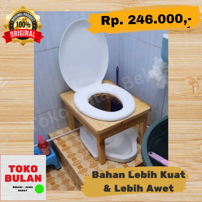 WC TOILET DUDUK KAYU CLOSET WC DUDUK KAYU PORTABLE ALAT BANTU HAMIL