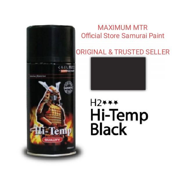 (( BISA COD) SAMURAI PAINT/HITEMP BLACK(KNALPOT) H2***-CAT SEMPROT AEROSOL