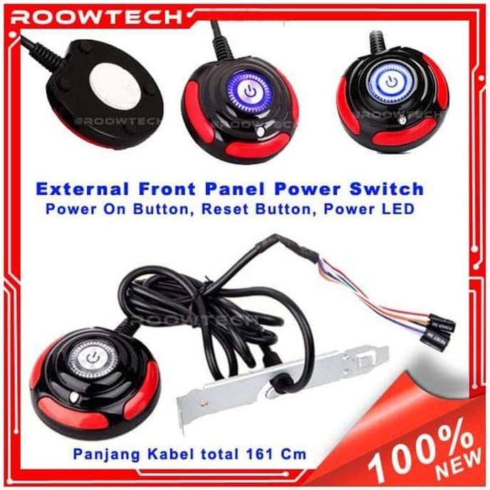 Terlaris Kabel Front Panel Tombol Cpu Power Switch - External Front Panel Cpu
