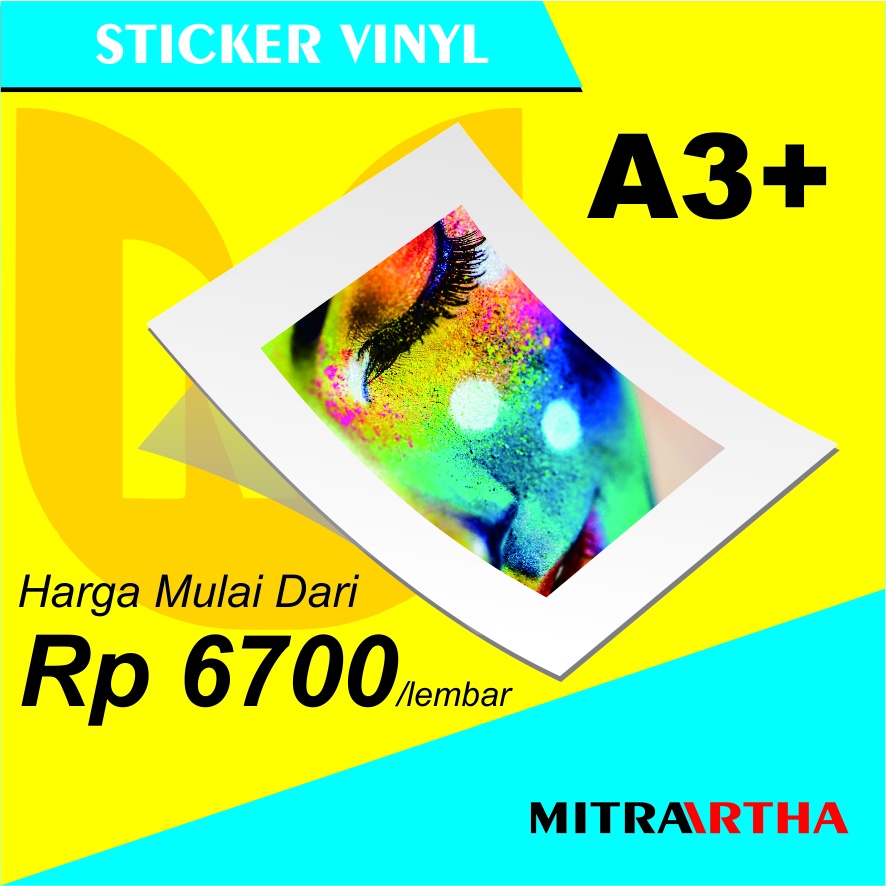 

Sticker Vinyl, water proof A3+