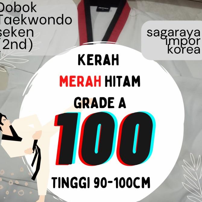 Baju Dobok Taekwondo Murah Grade A 100 Cm 2Nd Impor Korea
