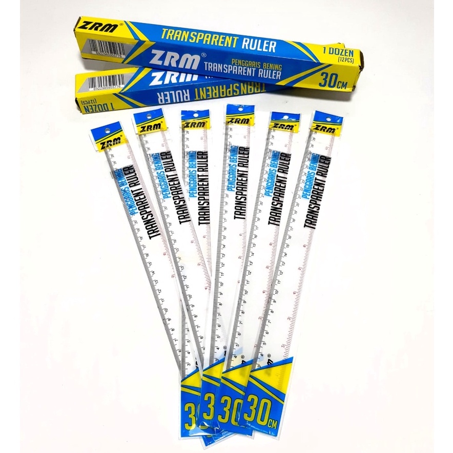 

[KODE PRODUK HKCJZ6195] Harga Grosir ( 1packs /12pcs ) Penggaris Plastik Panjang 30cm ZRM The Best
