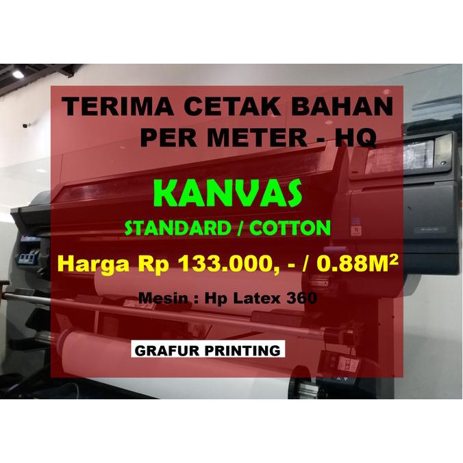 

Cetak KANVAS COTTON / STANDARD (CANVAS) Per Meter, HQ