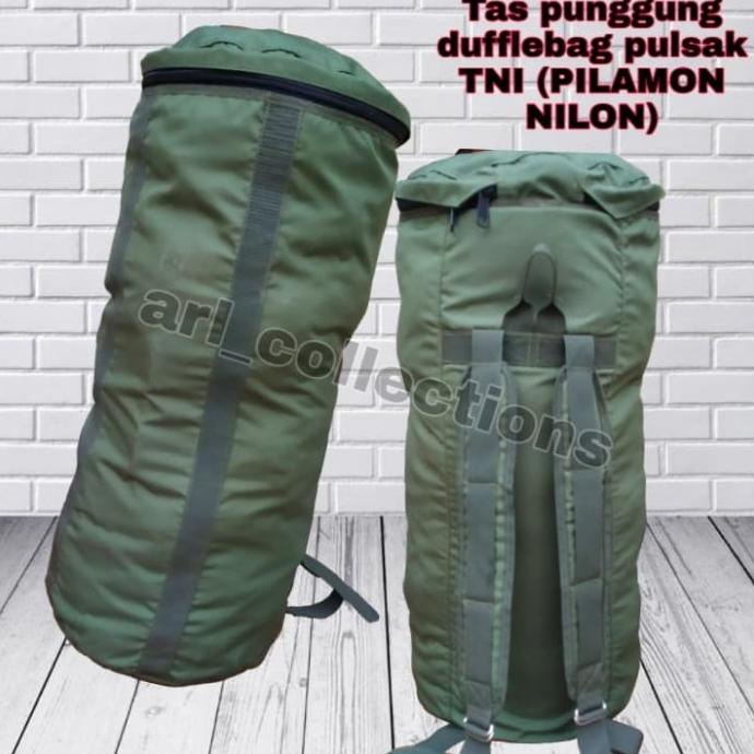 Tas Punggung Army Jumbo/Tas Duffle Bag Besar Hijauarmy/Penyesak/Pulsak