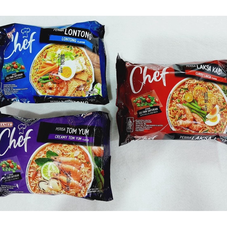 

[KODE 77] [HALAL] Mamee Chef Noodle Lontong Mie Instan Mame Malaysia Laksa / Tomyum