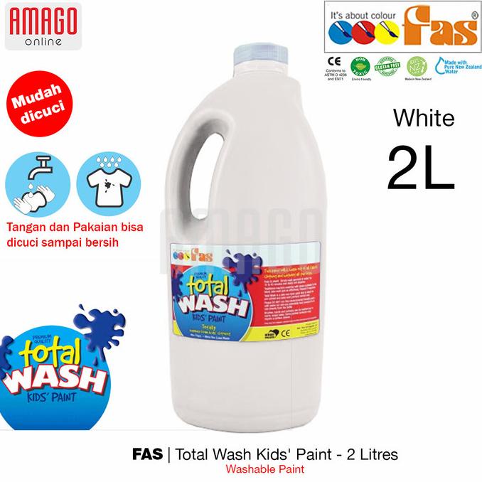 

FAS TOTAL WASH PAINT - 2 LITER - CAT MUDAH DIBERSIHKAN - PILIH WARNA
