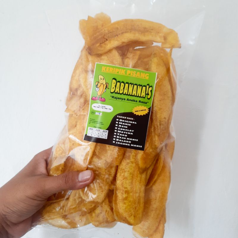 

Keripik Pisang Manis Renyah Tipis Garing 250gr