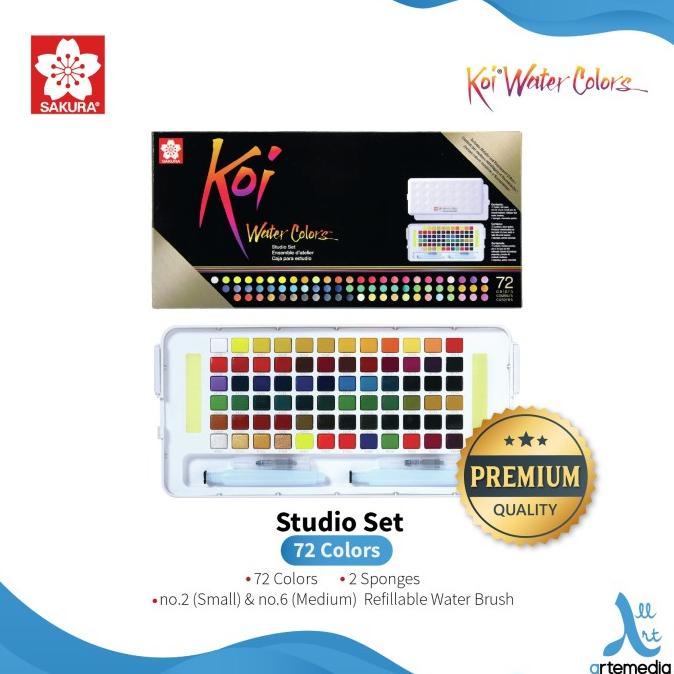 

Cat Air Sakura Koi Watercolor 72 Studio Set