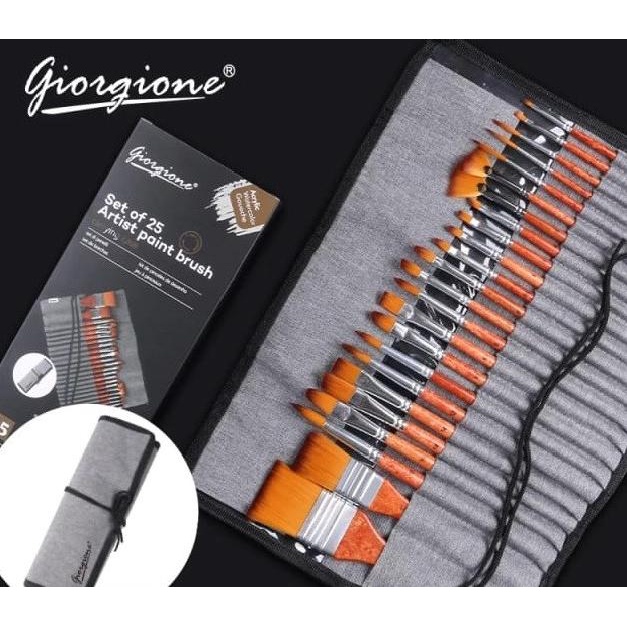 

giorgione 24 brush set + canvas roll bag CB25