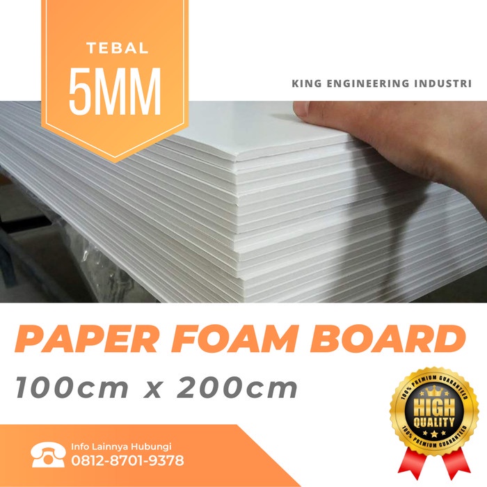 

Terlaris Foamboard 5Mm Size 100Cm X 200Cm Lembaran