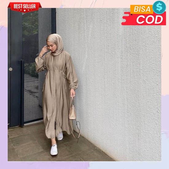 Atasan Casual Kerja Gaun Malam Santai Baju Terusan Midi Drees Pesta Deres Pakaian Wanita Import Dree