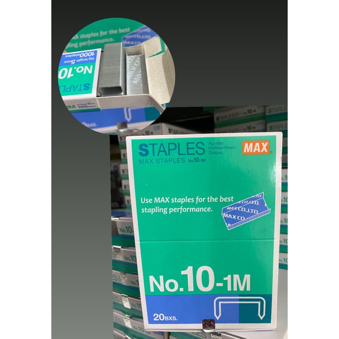 

Staples Max no. 10 (1PAK) / Isi Staples Max no. 10 / Isi Staples Kecil