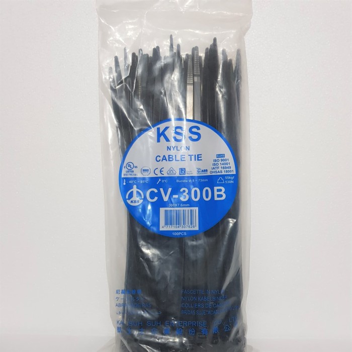 

Kabel Ties KSS CV-300B Hitam 30cm / Kabel Tis KSS CV 300 B Hitam 30 Cm
