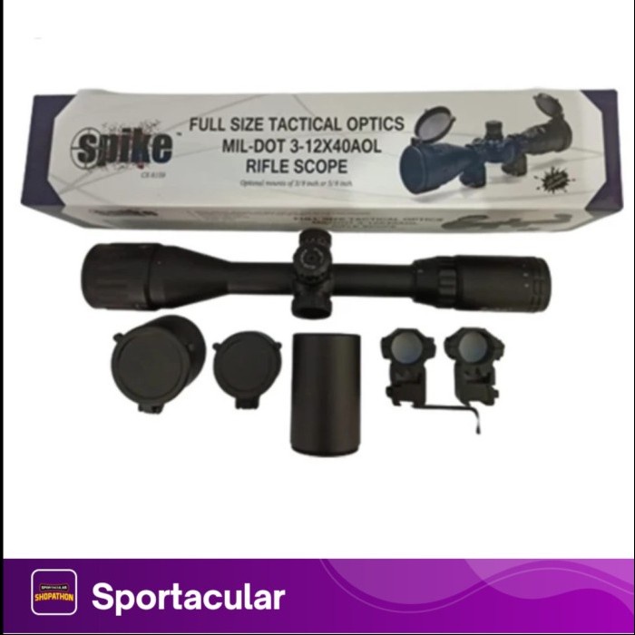 Terlaris Scop Telescope Spike 3-12X40 Aol ( Bukan Comet Atau Discovery )